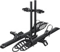 Bike Rack for Car Hitch Mount - Young Electric 2 Ebike Rack Heavy Duty Platform Carrier 200lb Capacity, Smart Tilting & One Hand Folding Bicycle Racks for SUV, Minivan, RV, Fits 5-Inch Fat Tires