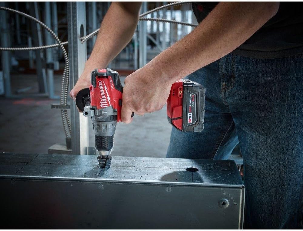 Milwaukee M18 FUEL 18-Volt Lithium-Ion Brushless 1/2 in. Hammer Drill/Driver XC Kit | Hardware Power Tools for Your Construction or Jobsite Needs