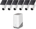 eufy SoloCam E42,6-Cam Kit,4K Security Camera Wireless Outdoor, Solar Powered, AI Motion Tracking, Strobe Light, Pan & Tilt, Facial Recognition, Up to 16 TB, Smart Home Compatible