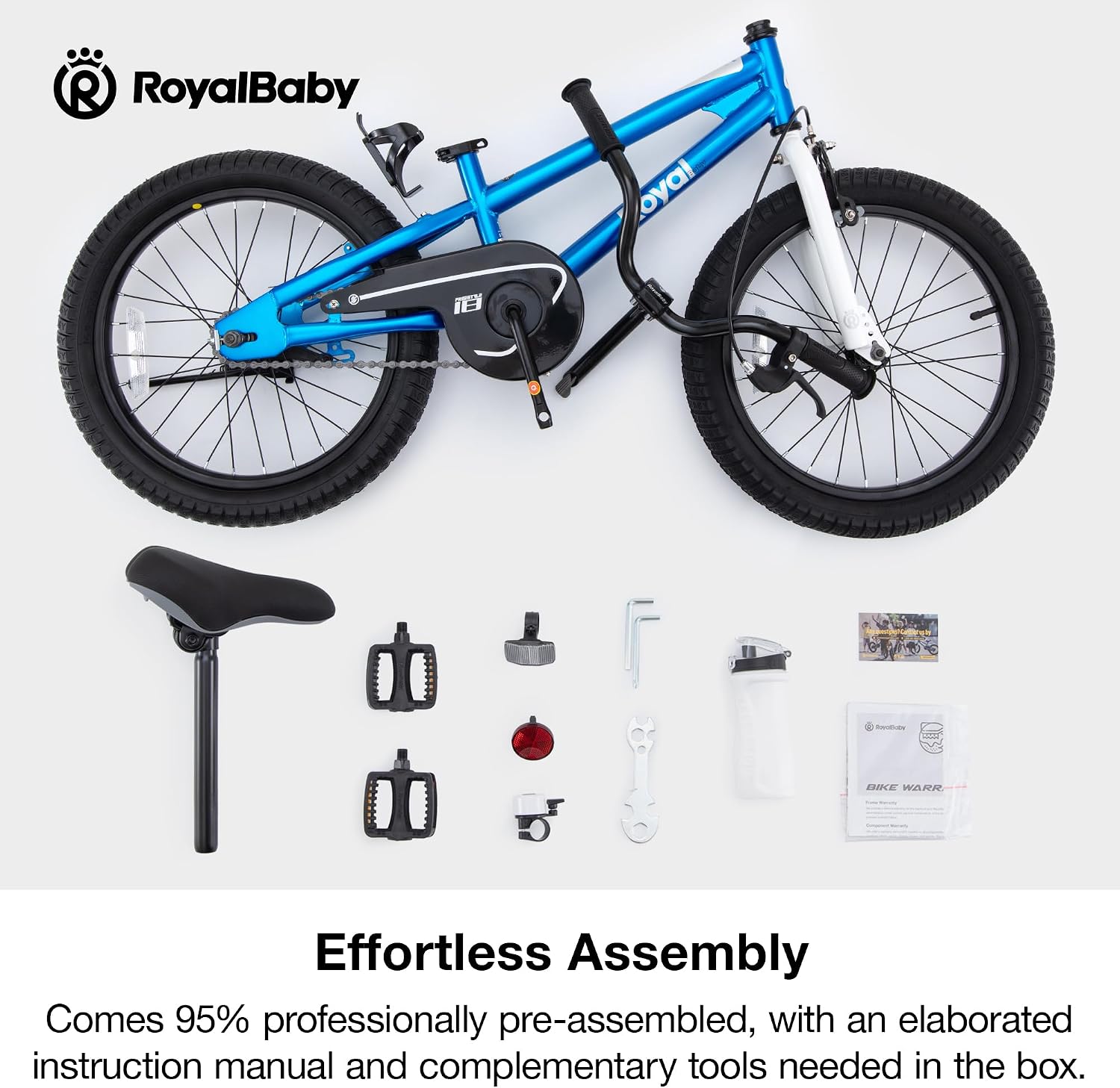 RoyalBaby Kids Bike Freestyle Classic 12 14 16 18 Inch Children Bicycle for Ages 3-10 Years Toddler to Big Kids
