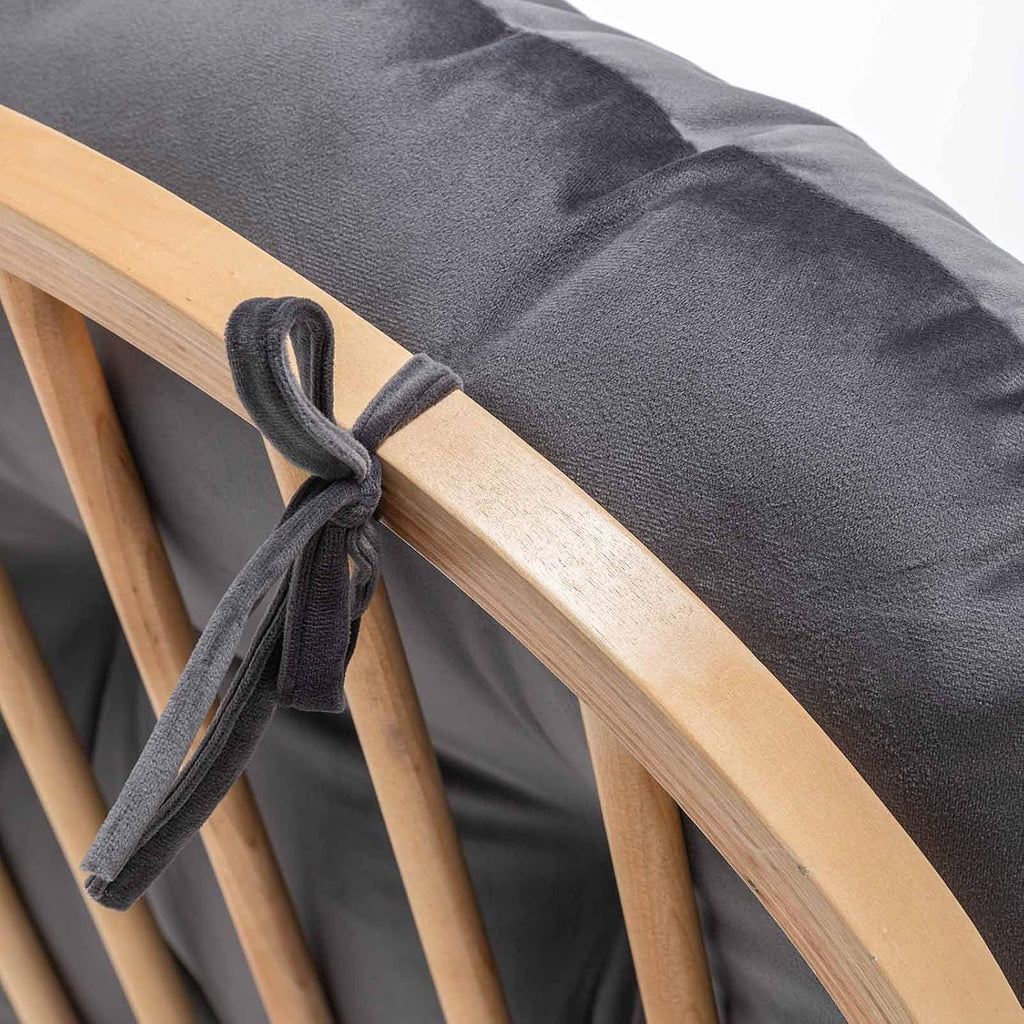 SyyBhb Glider Rocker Replacement Cushions with Storage Pocket, 5PCS, Soft Velvet Thickened, Washable Nonslip, Universal for Use in Glider Rocking Chair, Dark Grey