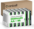 Granicell 96-Pack 3500mAh Lithium AA Batteries | 1.5V for Blink Cameras, Smart Locks, Alarms & Tech Devices | 10-Year Life, Leak-Proof, Extreme-Temp Resistant (Non-Rechargeable)
