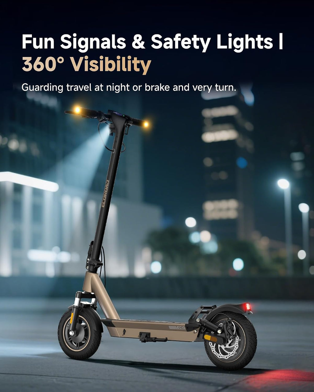 ECOROAD EC10 Electric Scooter for Adults, 750W Motor & 25 MPH & 32 Miles Long Range, 10' Tires with Dual Suspension, Foldable Commuting E Scooter with App Control