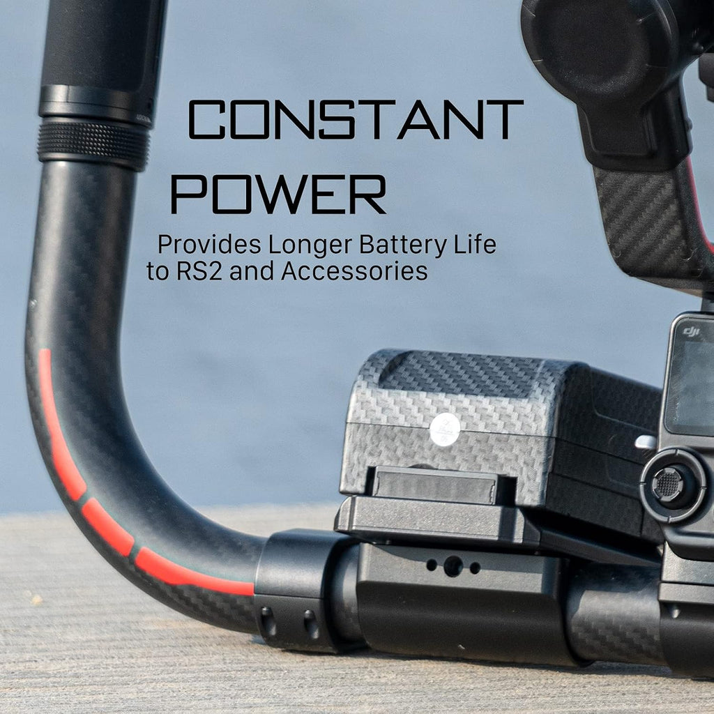 Tilta V-Mount Battery Plate Compatible with Ring Grip for DJI RS2, RS4, RS5 | Cable-Free Power | Aluminum Construction