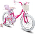 JOYSTAR Unicorn Kids Bike for Girls Ages 2-9 Years Old, 12 14 16 18 Inch Kids Bike with Training Wheels, Doll Seat, Streamers and Basket, Toddler Girl Bicycle, Multiple Colors