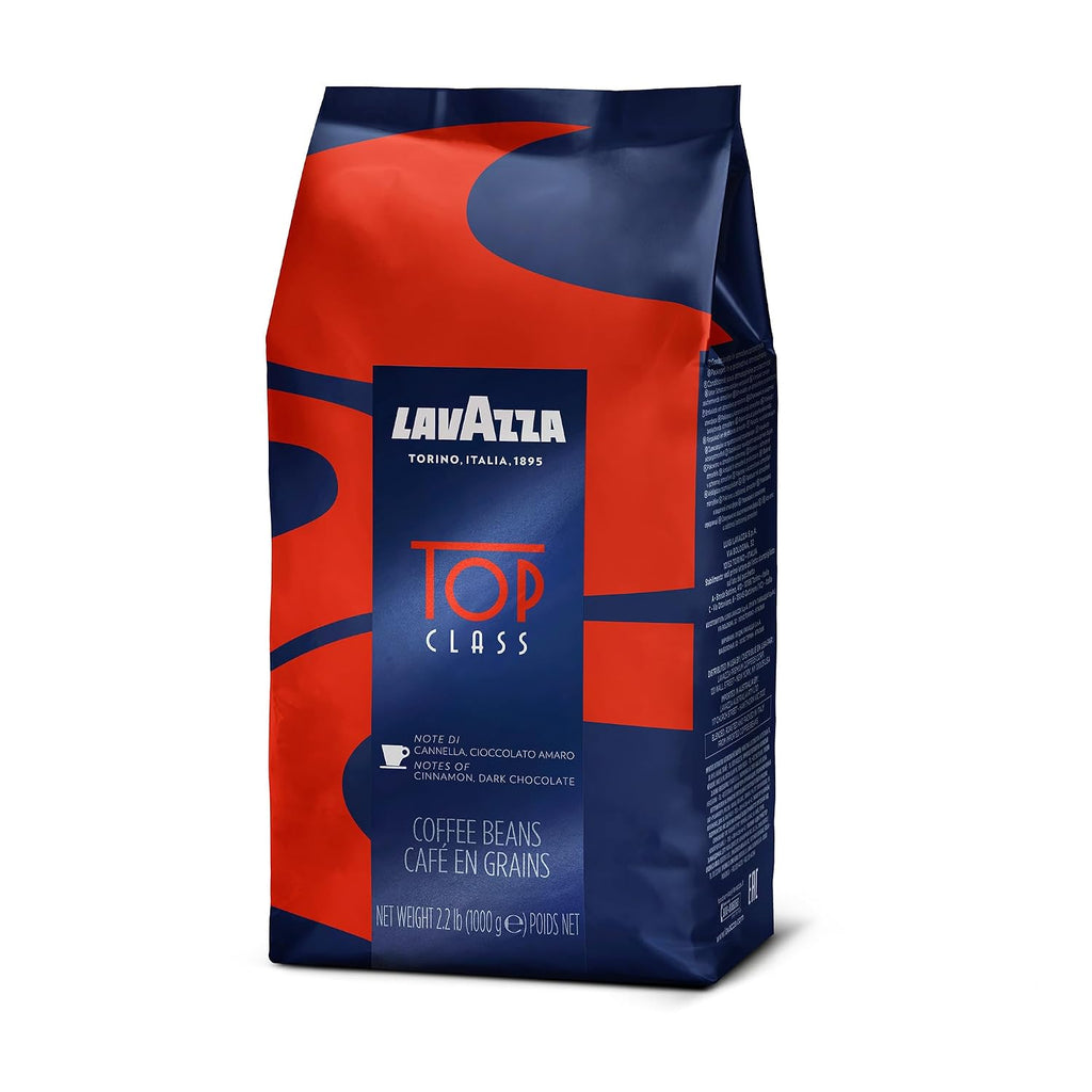 Lavazza Top Class Whole Bean Coffee Blend, Medium Espresso Roast, 2.2LB - Pack of 6