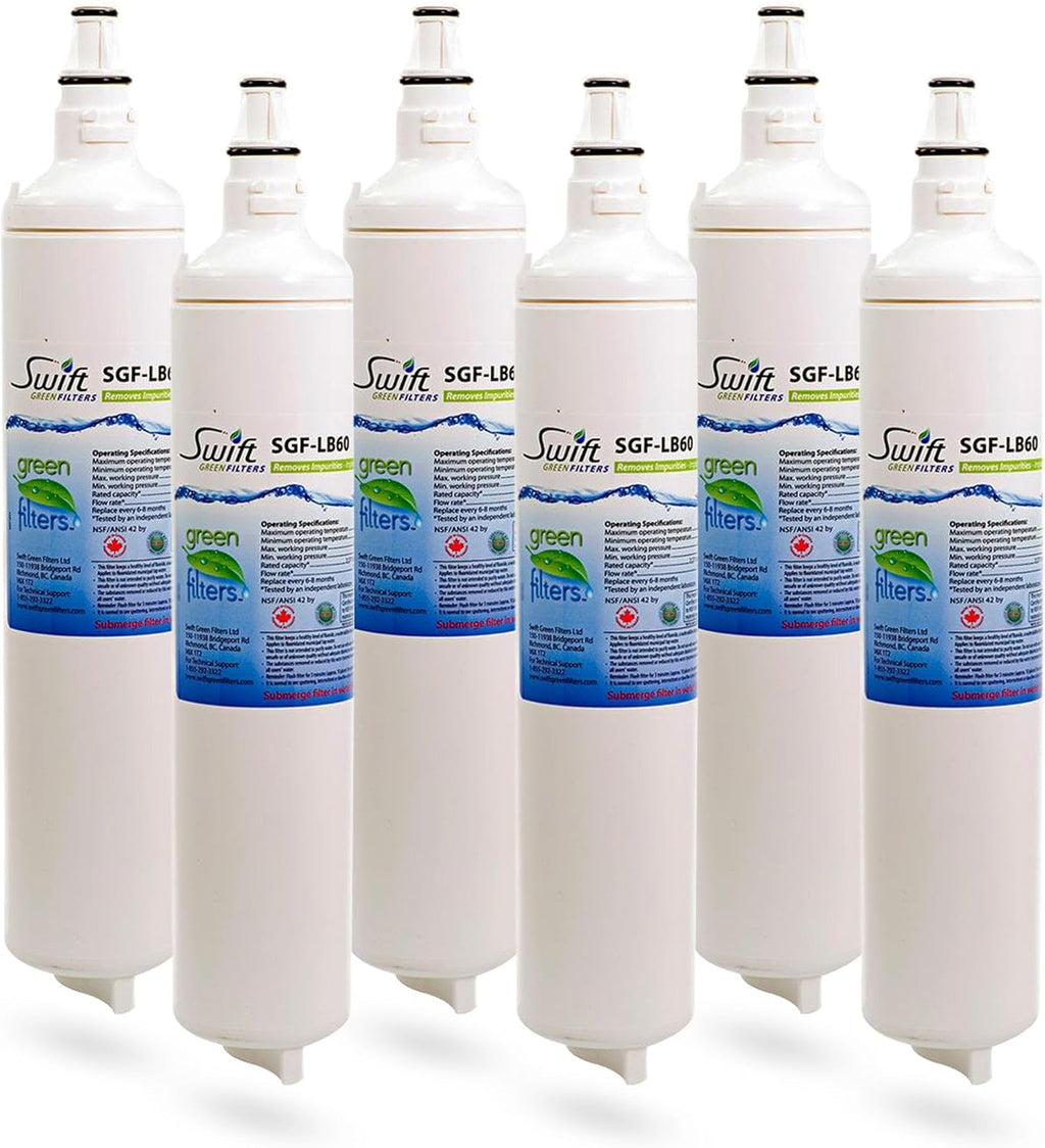 Swift Green Filters SGF-LB60 (6 Pack) 5231JA2006B, LT 600P, 5231JA2005A, Sears/Kenmore: 9990, 469990 LG Replacement Water Filter