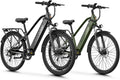 Aipas Electric Bike for Adults with 1100W Motor Peak, 48V 12.8Ah Battery, Max 62 Miles 28MPH, 26' Electric Commuter Bike with 7-Speed and Suspension System