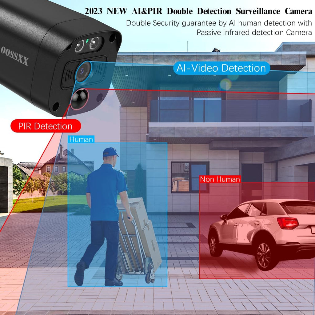 OOSSXX (2026 New) 5MP Wireless Security Camera System, 10CH WiFi NVR with 8 Outdoor Cameras & 2TB HDD, Dual Antennas 55% Longer Range, 2.4/5.8GHz, 130° Wide Angle, 2-Way Audio, No Fee App