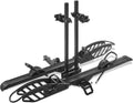 Young Electric Hitch Mount 2 EBike Rack, 200 lbs Capacity Electric Bike Carrier Foldable Platform Mount, Up to 5-inch Fat Tire Bicycle for 2'' Receiver Cars Trucks SUVs Minivans RV, Trailer