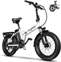 1000W Folding Electric Bike,48V 20AH Removable Battery E Bike,80 Miles Max Range Electric Bike for Adults,20' Fat Tire Foldable ebike,Adult Electric Bicycle for Commute Beach Snow