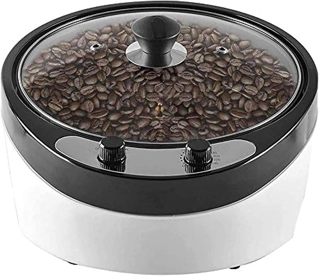 Coffee Machine 1800W Coffee Bean Roaster, Bevel Design Coffee Roaster with Temperature Adjustment Cereal Coffee Machine Suitable Household Baking High Capacity 800G
