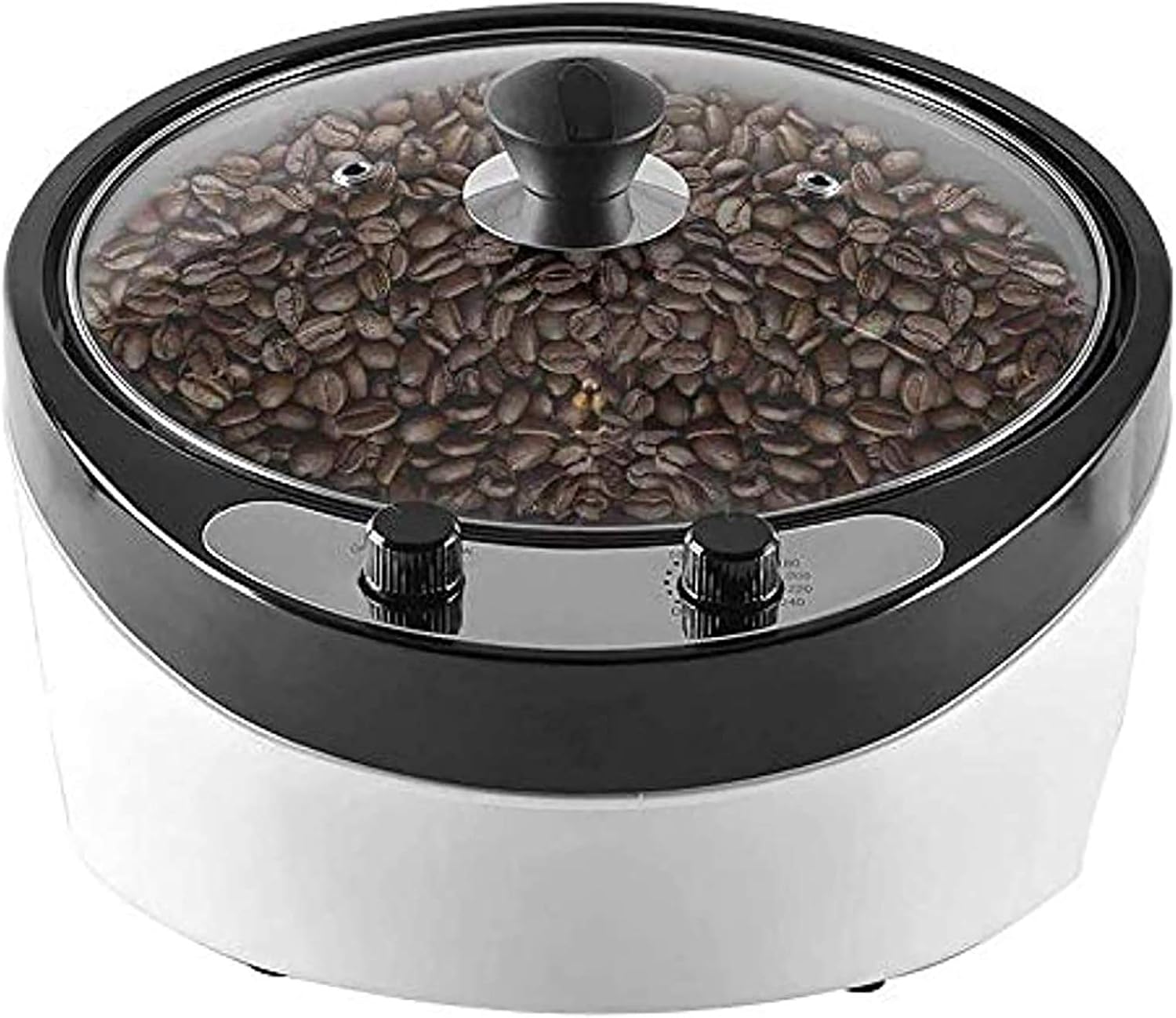Coffee Machine 1800W Coffee Bean Roaster, Bevel Design Coffee Roaster with Temperature Adjustment Cereal Coffee Machine Suitable Household Baking High Capacity 800G