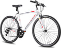 WEIZE 700C Hybrid Bike for Adults, 14 Speed Road Bike, City Commuter Bicycle with Caliper Brakes, High-Carbon Steel Racing Adult Bike, Urban Adult Bicycle for Men and Women