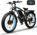 6000W Peak Dual Motor Electric Bike for Adults, 60V 25AH Battery, 45MPH & 100 Miles Range,21-Speed Full Suspension, 26' x 4.0' Fat Tire Off-Road E-Bike for All Terrain Snow Sand