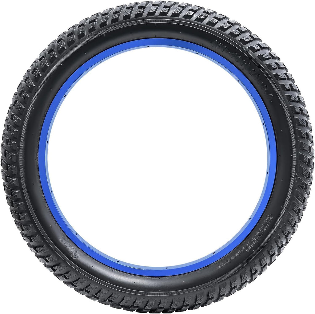 YUNSCM 2-PCS 20' Fat E-Bike Tires 20x3.0/76-406 Compatible with Electric Bike 20 x 3.0 20X3 All-Terrain Directional Tread Bicycle Tires (Y-1136)