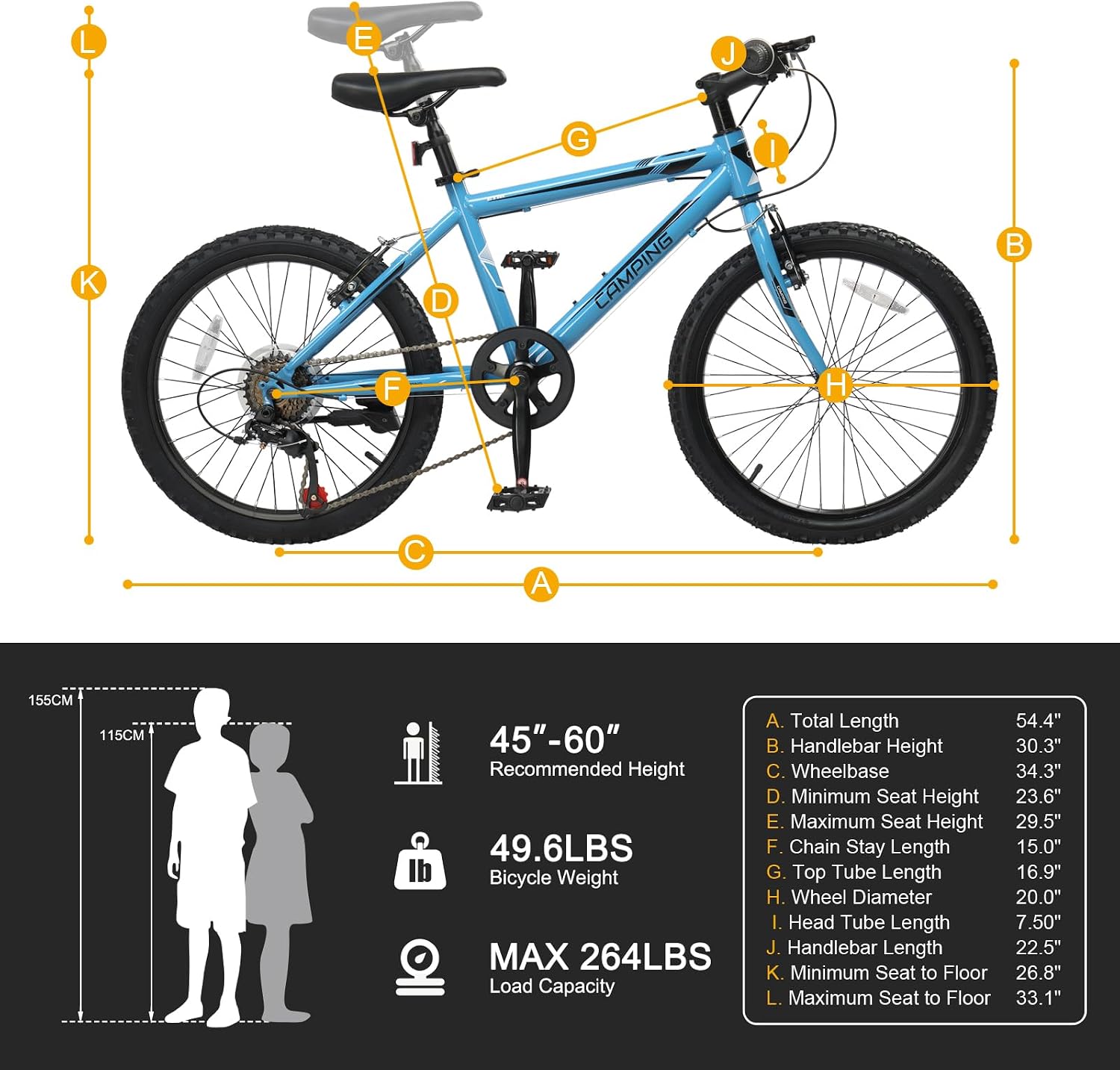 Ktaxon 20/24/26 Inch Mountain Bike, 7/21-Speed Adult Bicycle with Sturdy Steel Frame, Front Suspension, Excellent Twist Shifting, Easy to Assemble and Stylish Cool Look for Men Women