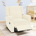 Christopher Knight Home Hayezi 360° Swivel Rocker Recliner Sofa with Dual Reclining Positions, Living Room Lounge Chair, Chenille Fabric Recliner for Living Room, Bedroom & Nursery, White