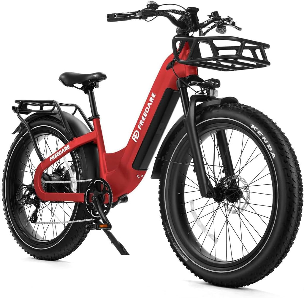 FREEDARE Eden Electric Bike for Adults 750W(Peak 1280W) BaFang Motor,48V20Ah Battery,28MPH Max Speed,90Miles Range,GPS Smart App Control,Mountain Ebike 26x4 Fat Tire Step-Through Electric Bicycle