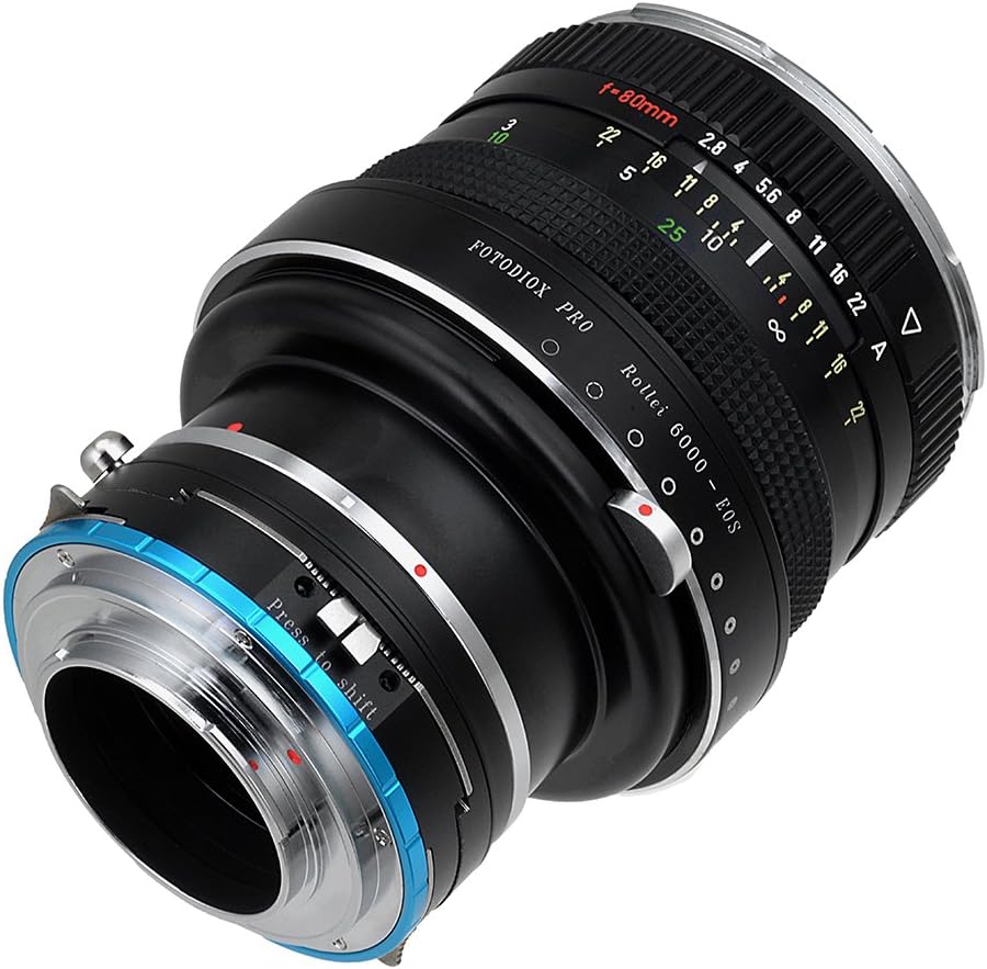 Fotodiox Pro Lens Mount Shift Adapter - Rollei 6000 (Rolleiflex) Series Lenses to X-Series Mirrorless Camera