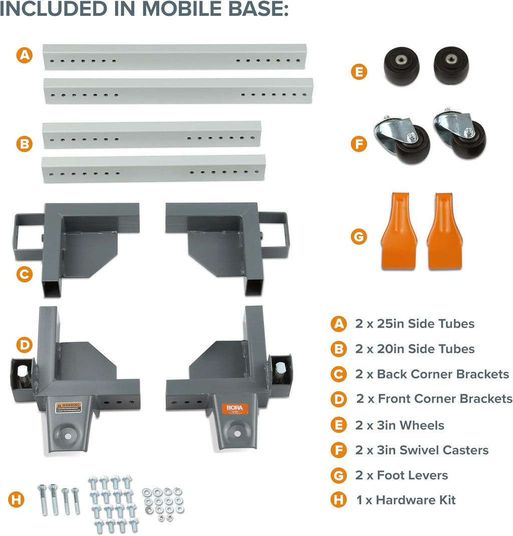 Bora Portamate PM-3500-Industrial Strength Universal Rolling Mobile Base That Makes Your Heaviest Power Tools Easy to Move