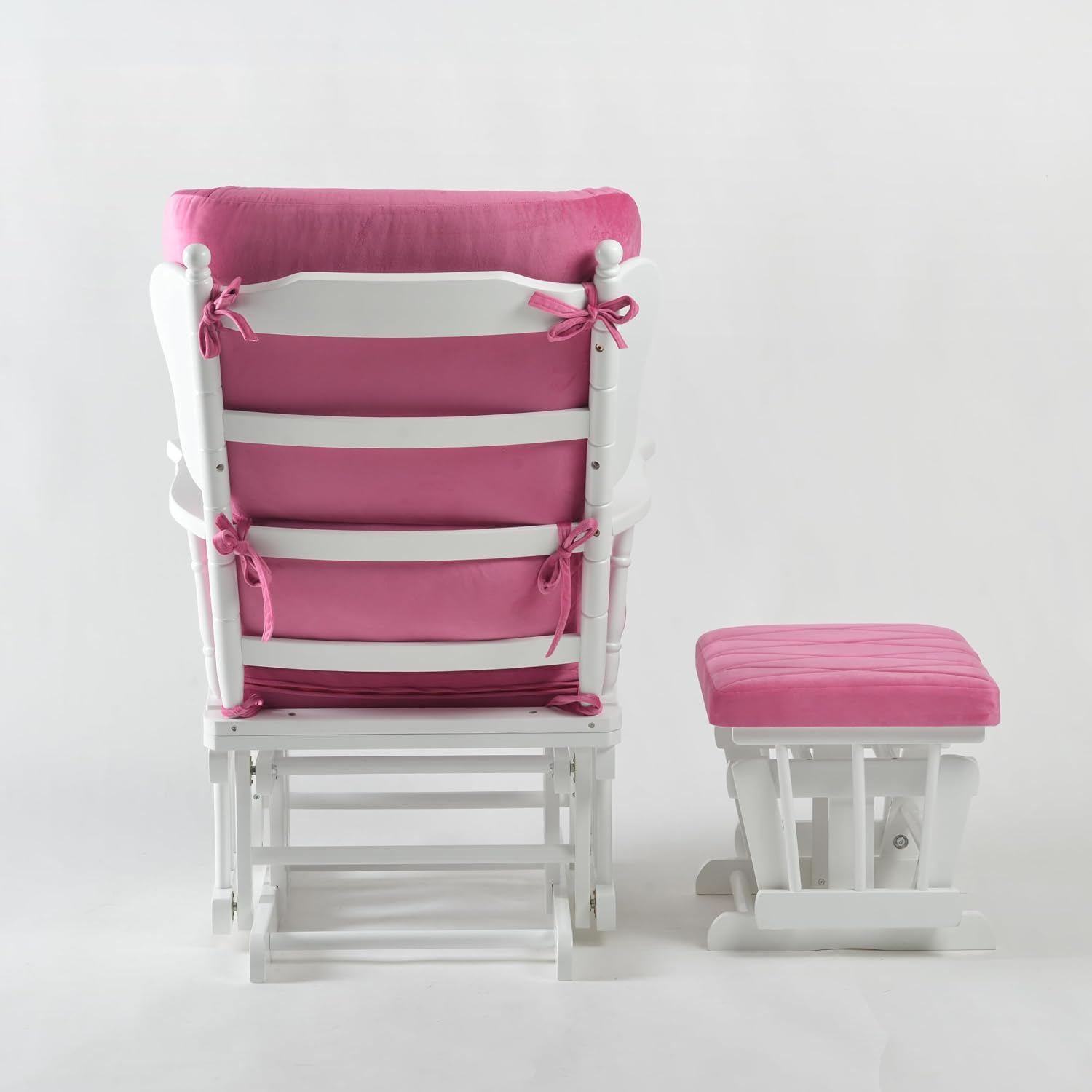 Comfort Deluxe Glider Chair and Ottoman Set (Pink)