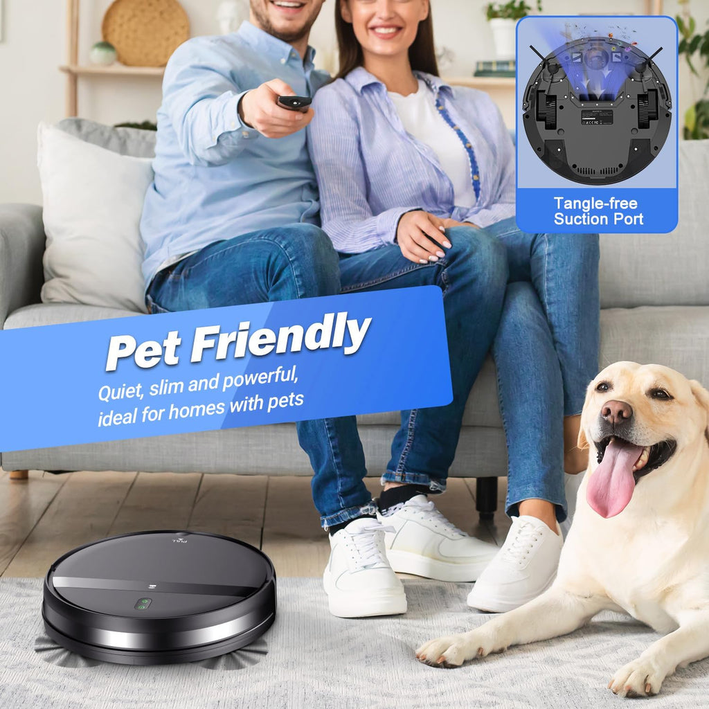 Kilgone Robotic Vacuum Cleaner 200mL Dustbin 230mL Tank for Hard Floors