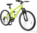 Betterland 26 Inch Mountain Bike with Adjustable Ergonomic Seat, 7/21 Speed Adult Bike with Dual V Brakes, Outdoor Cycling Bike with High Carbon Steel Frame and Front Suspension