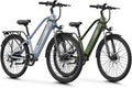 Aipas Electric Bike for Adults with 1100W Motor Peak, 48V 12.8Ah Battery, Max 62 Miles 28MPH, 26' Electric Commuter Bike with 7-Speed and Suspension System