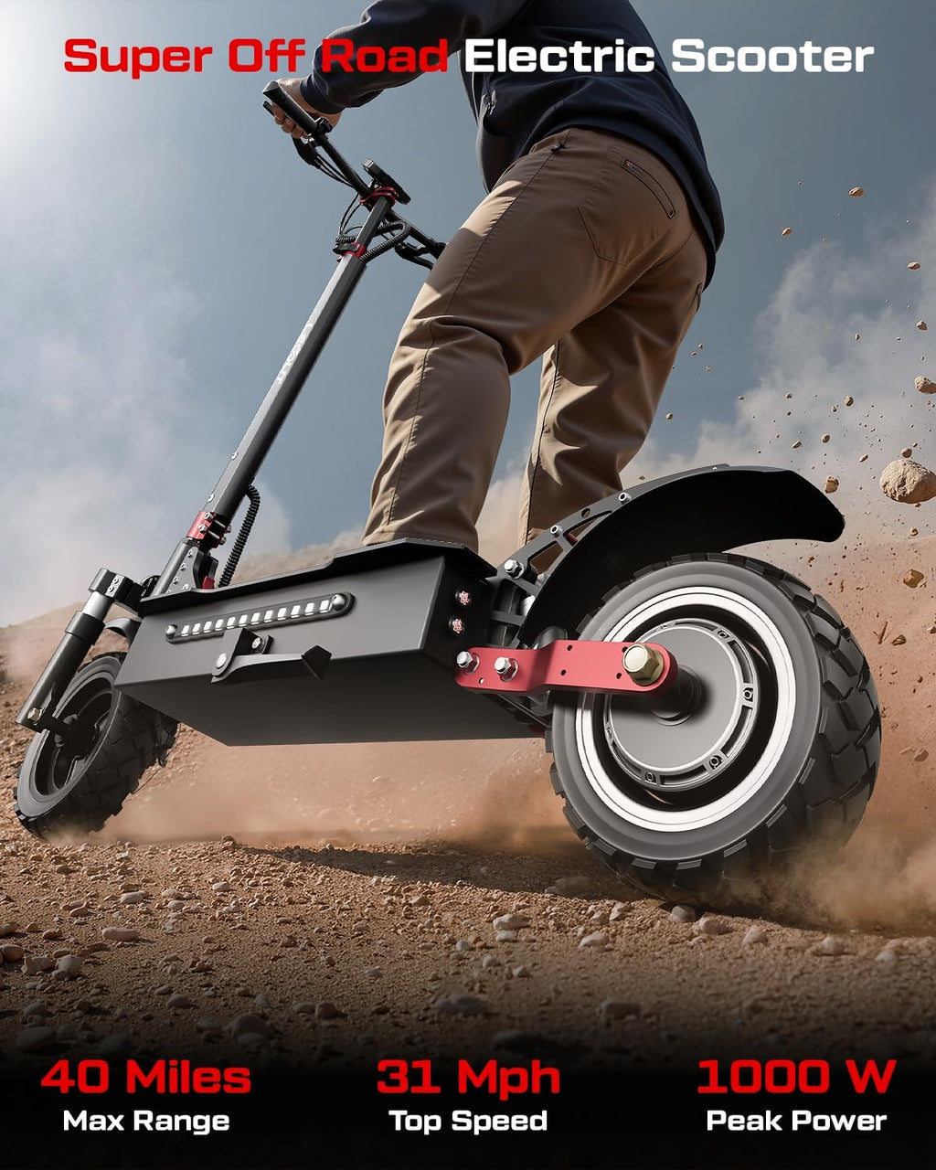 T88 Electric Scooter for Adults, 1500W Motor Max 31 MPH & 40 Miles Range, 10' Off-Road Pneumatic Tires, Dual Suspension & Disc Brakes, NFC & Password Unlock, Heavy Duty Foldable Scooter