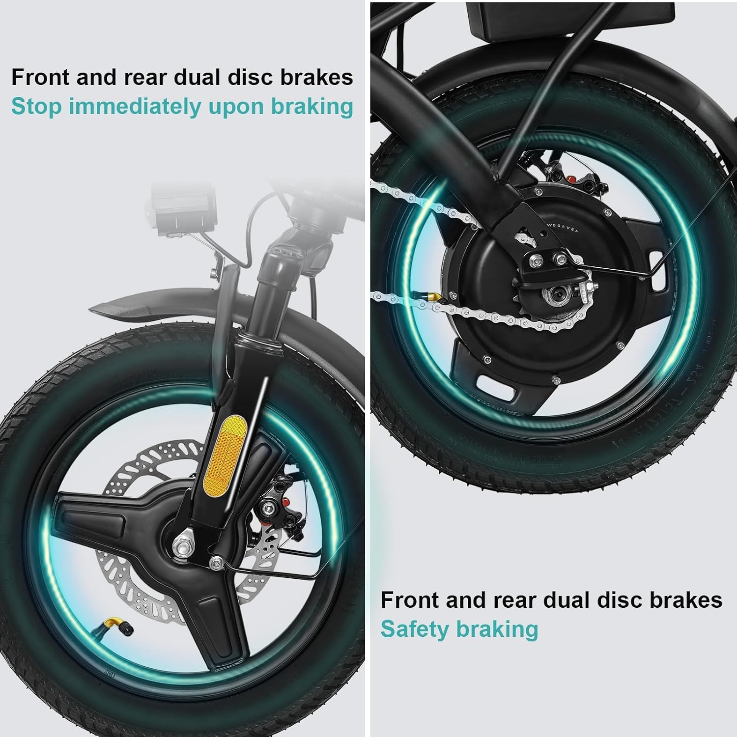 LELEKUAI Electric Bike for Adults and Teens, Folding Ebike,Commuter City Foldable E Bike with 560W Motor and 48V 10Ah Battery, 24MPH Speed Pedals Assist, Dual Disc Brakes,14' Compact Electric Bicycle