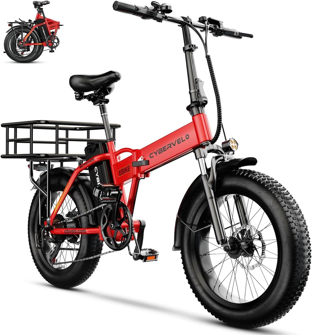 Folding Electric Bike, Removable Large Capacity Battery Ebike,Fat Tire Adult E-Bik,Long Range, Long-lasting Ebike