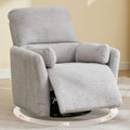 Oversized Power Swivel Rocker Recliner Glider Nursery Chair Large Rocking Recliner for Adults with USB,Type-C Ports,2 Pillows Electric Rocking Reclining Chairs for Living Room,Bedroom,Suede,Gray