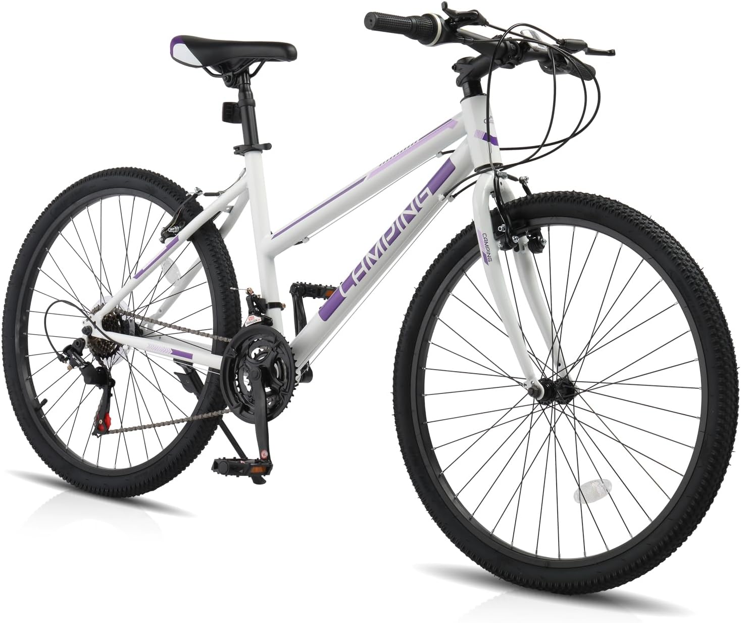 Ktaxon 20/24/26 Inch Mountain Bike, 7/21-Speed Adult Bicycle with Sturdy Steel Frame, Front Suspension, Excellent Twist Shifting, Easy to Assemble and Stylish Cool Look for Men Women