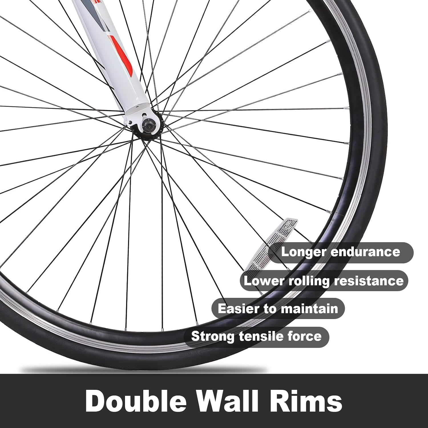 WEIZE 700C Hybrid Bike for Adults, 14 Speed Road Bike, City Commuter Bicycle with Caliper Brakes, High-Carbon Steel Racing Adult Bike, Urban Adult Bicycle for Men and Women