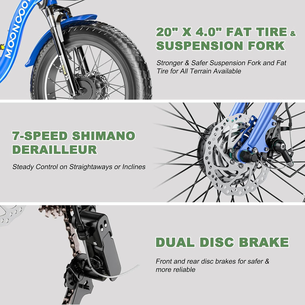 Electric Tricycle Electric Bicycle Electric Trike, 20'' 24'' 26'' 3 Wheel Electric Bike for Adults with 350W Motor, Removable Battery, Adjustable Seat and Bike Basket, Blue, ZT-E20-SL