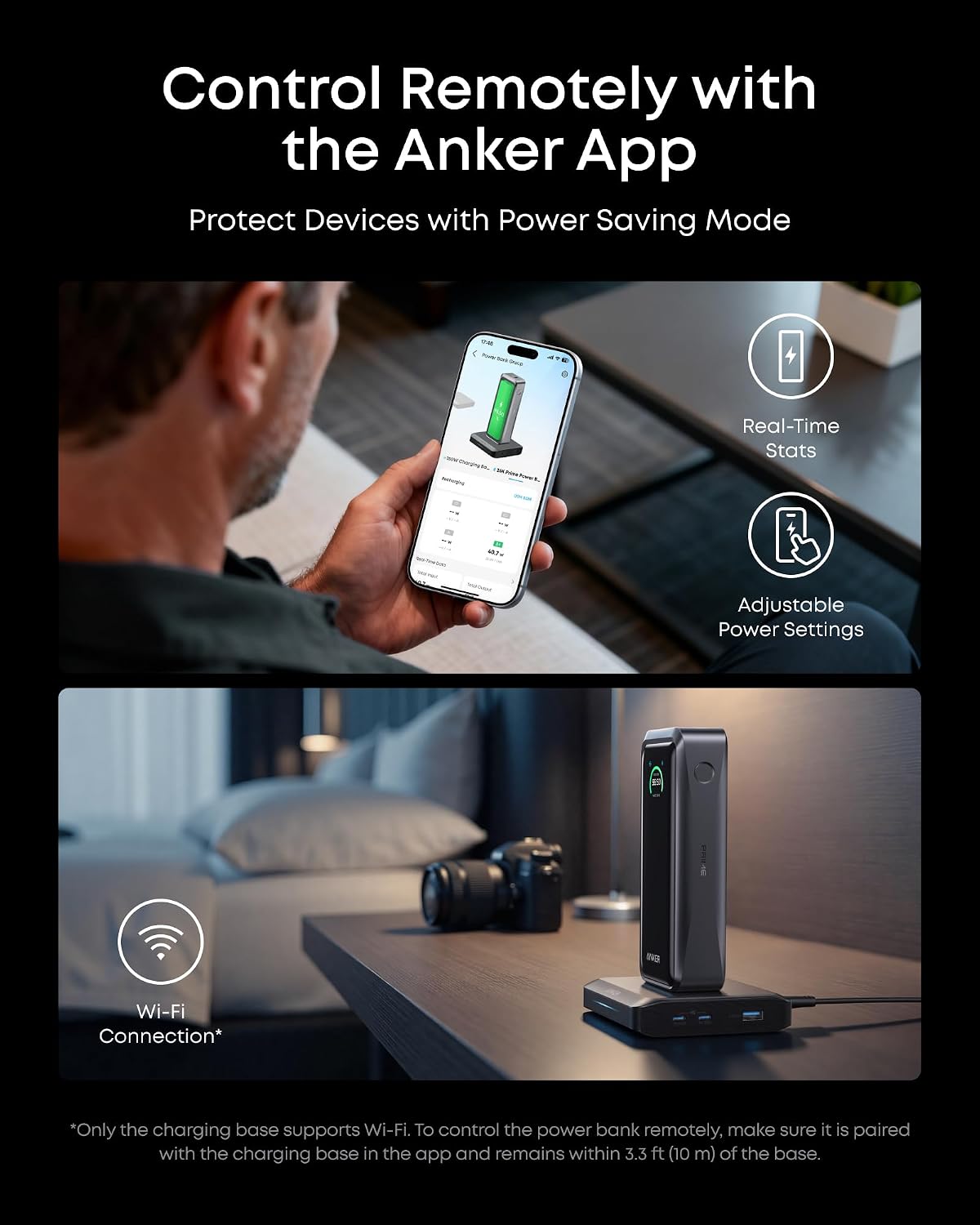 Anker Prime Power Bank and Charging Base, 26,250mAh 300W Max Portable Charger with Base for 6 Devices, Two-Way Charging, TSA-Approved, App Control, for MacBook, iPhone 17/16 Series, and More