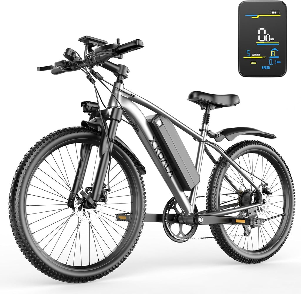 Electric Bike for Adults，1000W Electric Mountain Ebike，25MPH 40Miles,Electric Dirt Bike, 7-Speed, 26' Tires,Removable Battery, Shock Absorber, Commuter E-Bike.