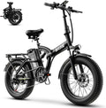 1000W Folding Electric Bike,48V 20AH Removable Battery E Bike,80 Miles Max Range Electric Bike for Adults,20' Fat Tire Foldable ebike,Adult Electric Bicycle for Commute Beach Snow