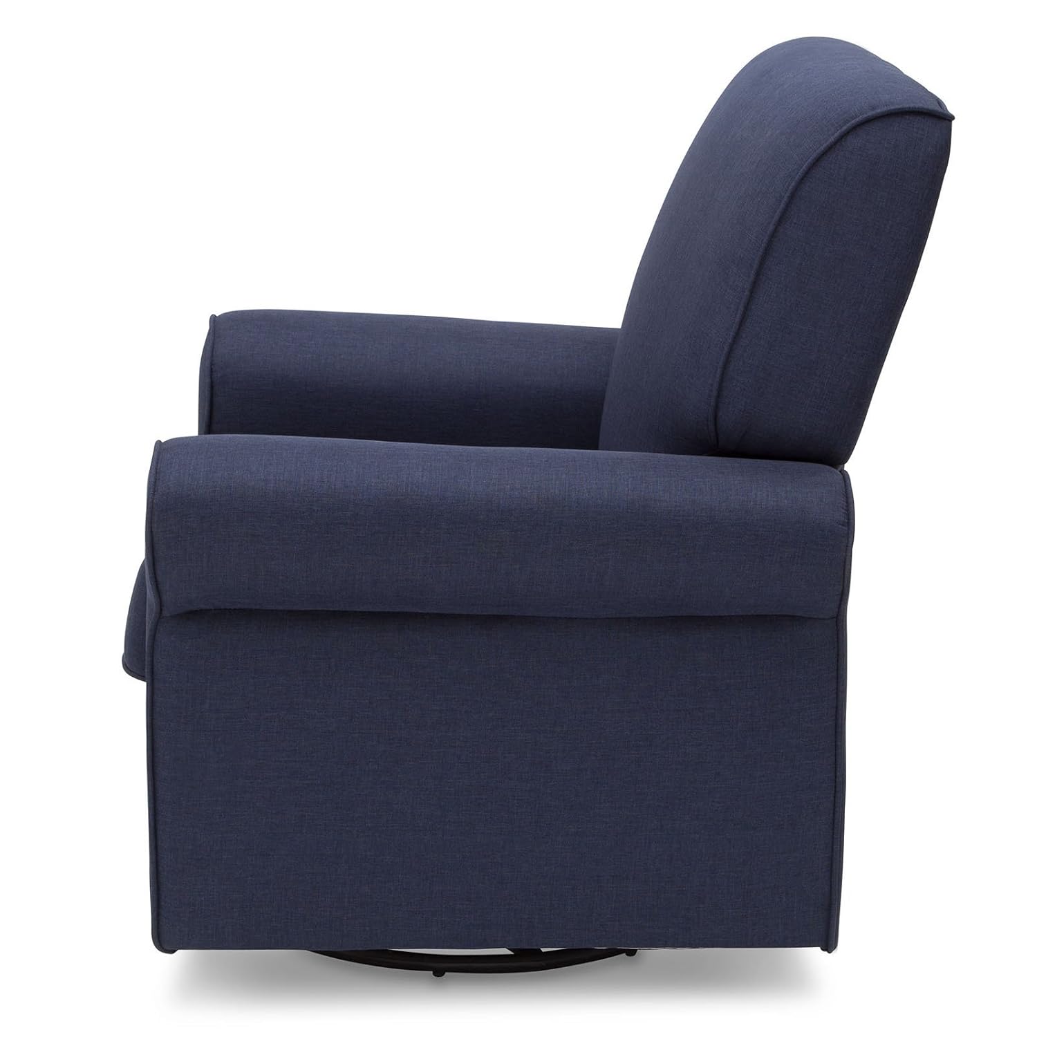 Delta Children Avery Upholstered Glider Swivel Rocker Chair, Metal, Sand