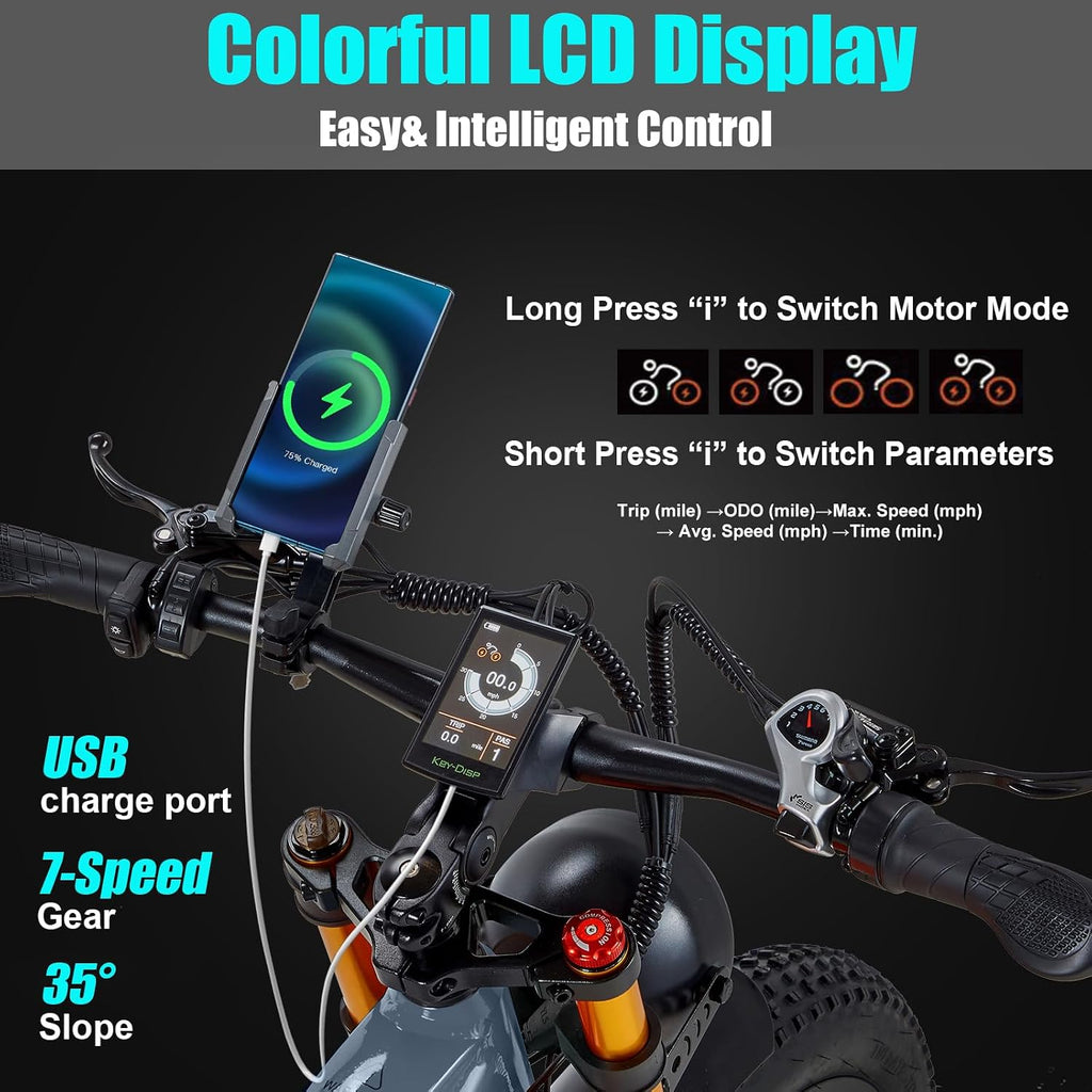 2026 Dual Motor Electric Bike for Adults AWD 5000W/3000W Peak 40 MPH/30 MPH E Dirt Bike, 52V/48V Removable Battery 65/80/150 Miles Max Long Range with Full Suspension 26' Fat Tires Mountain Bike