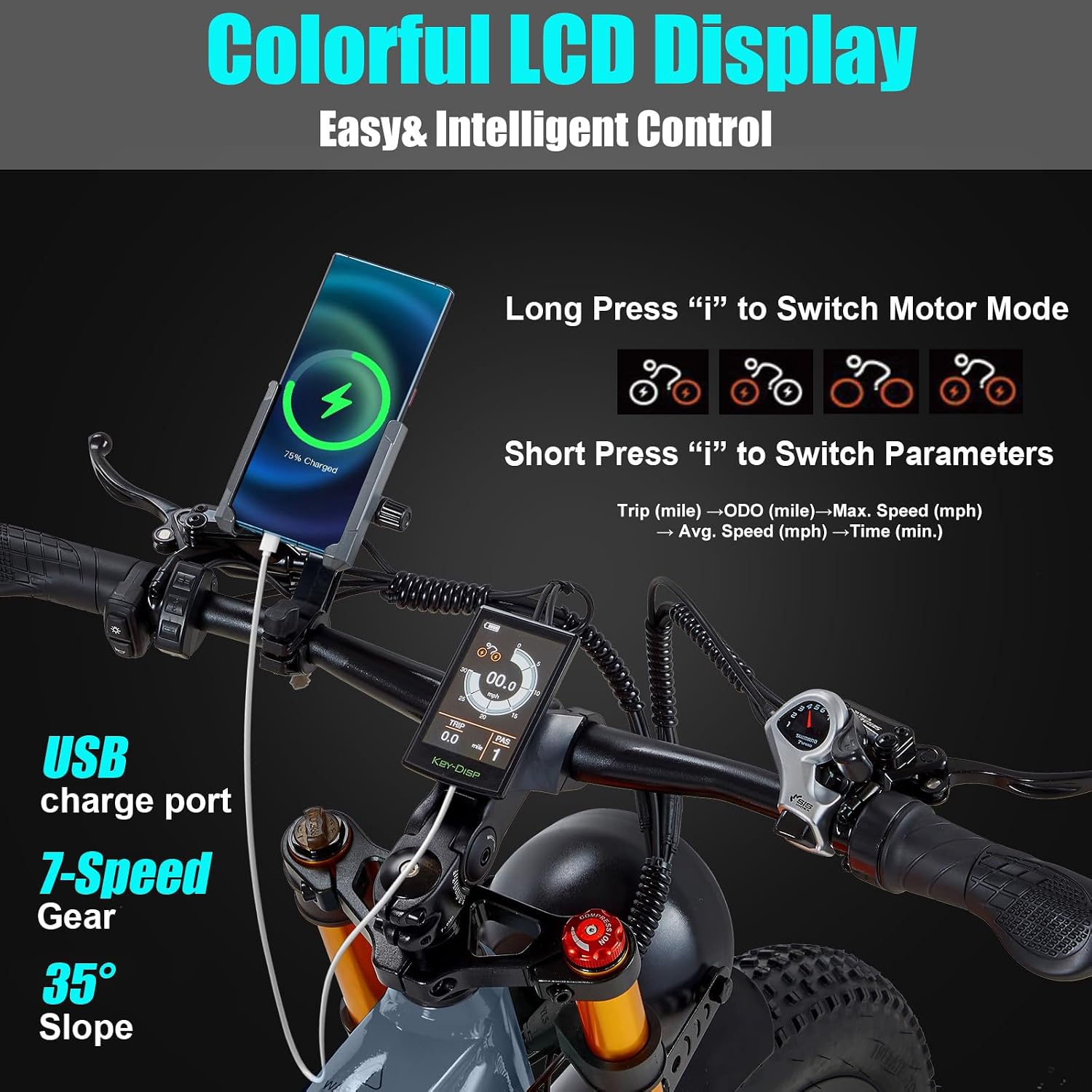 2026 Dual Motor Electric Bike for Adults AWD 5000W/3000W Peak 40 MPH/30 MPH E Dirt Bike, 52V/48V Removable Battery 65/80/150 Miles Max Long Range with Full Suspension 26' Fat Tires Mountain Bike