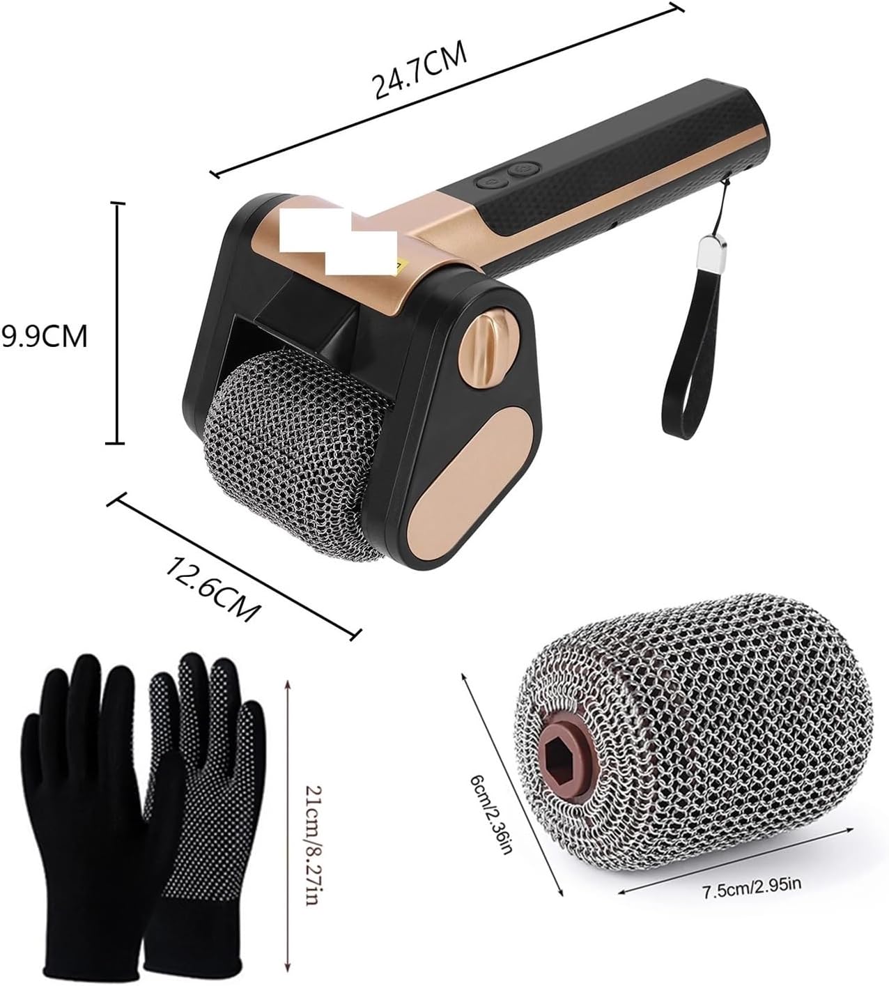 Fit for Cordless Brushless Electric Grill Cleaner with Lights - BBQ Brush for Kitchen and Camping(Stye F)