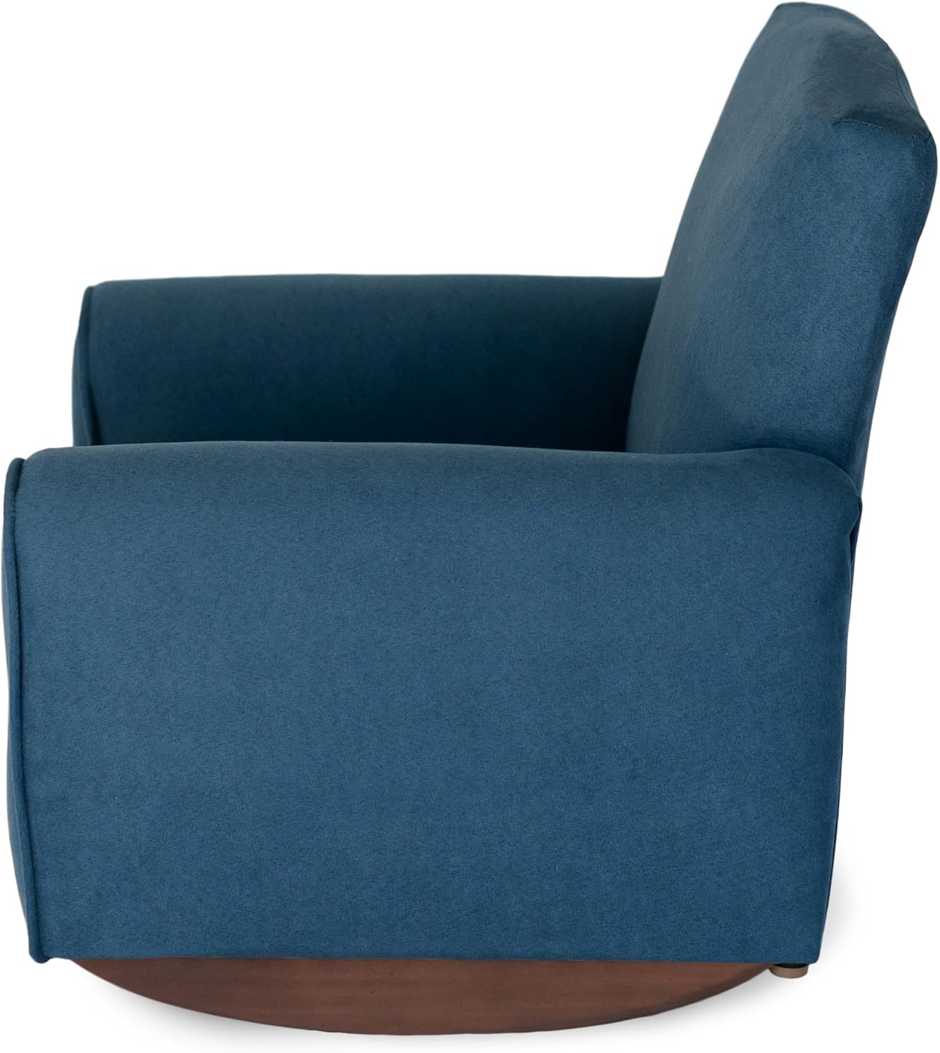 Toddler Personalized Armchair, Kids Upholstered Rocking Chair with Personalization, Toddler Chair with Personalized Name, Comfy Child Armchair, (Navy Suede, Rockers)