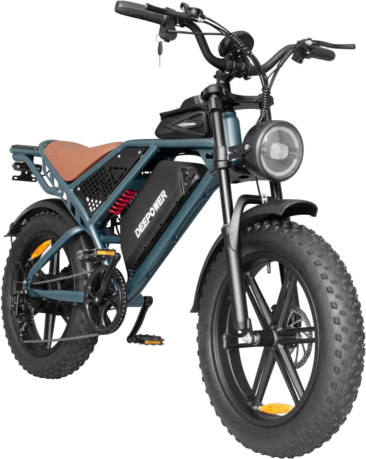 Rideon Electric Bike for Adults，Peak 1500W Motor，Up to 32MPH,48V 20AH/35AH/60AH Battery,20' Fat Tire Electric Dirt Bike Commuting Off Road Ebike, 7-Speed E-Bike