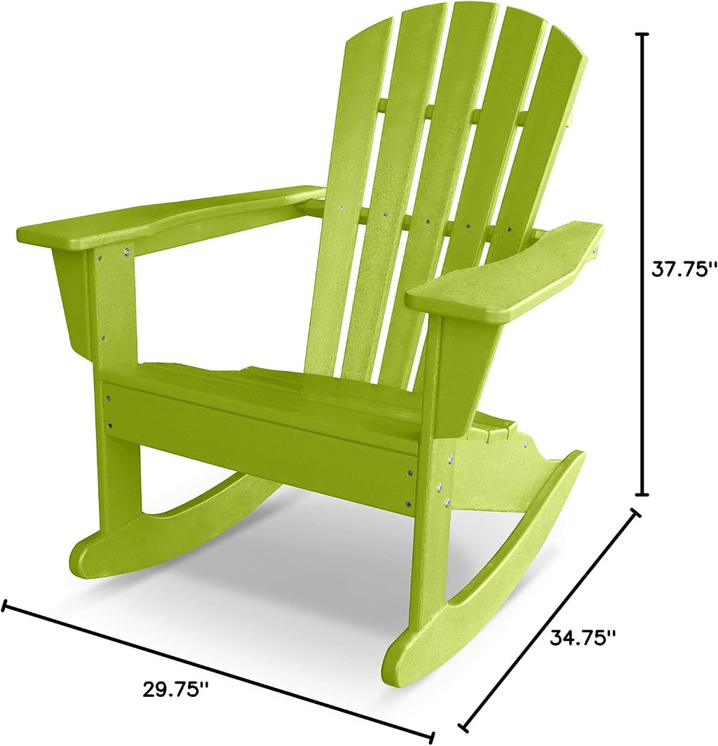 POLYWOOD® Palm Coast Adirondack Rocking Chair, Lime