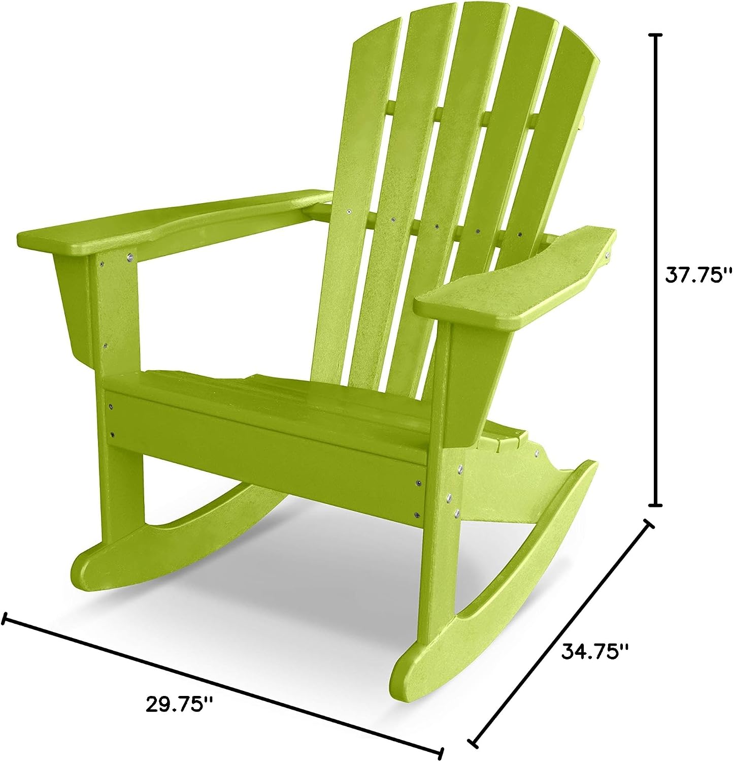 POLYWOOD® Palm Coast Adirondack Rocking Chair, Lime