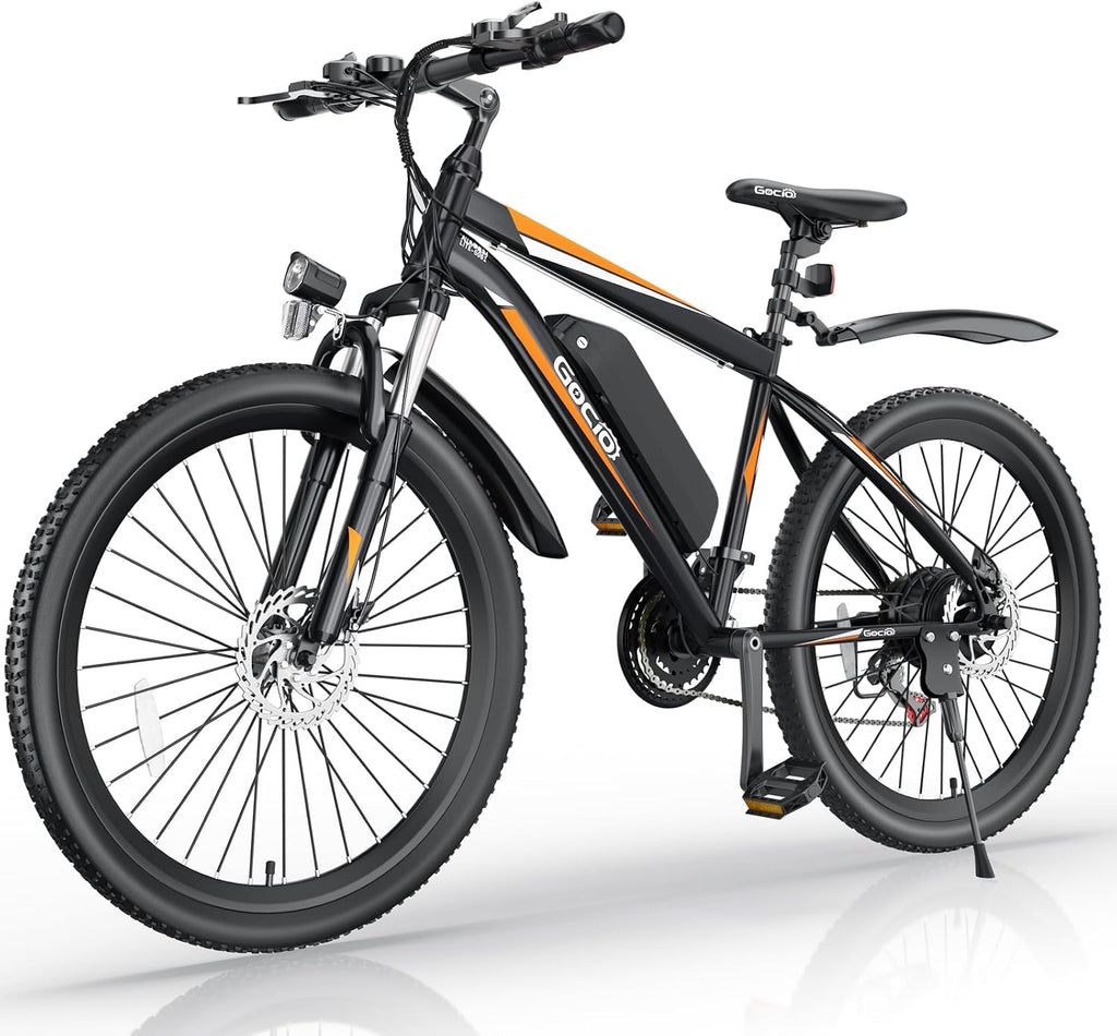 GOCIO 500W Electric Bike 26' Mountain Bicycle Adults Cruise Control Pedal Assist 48V 375Wh Battery 21-Speed E-Bike UL2849
