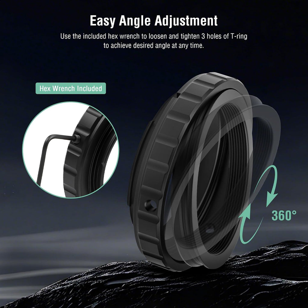 Astromania Metal T-Ring Adapter for 42mm Pentax-k Camera DSLR/SLR - Bundle with - 1.25'/2' 17mm 70° SWA Eyepiece&M43-M42 Adapter