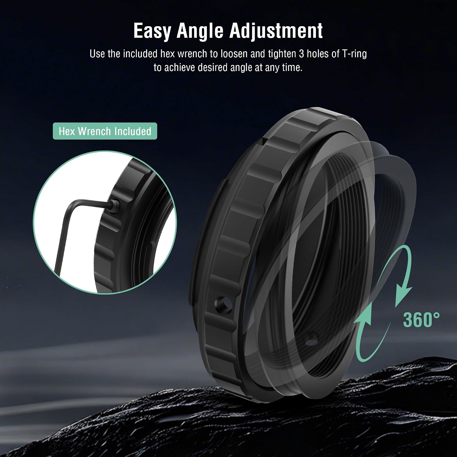 Astromania Metal T-Ring Adapter for 42mm Pentax-k Camera DSLR/SLR - Bundle with - 1.25'/2' 17mm 70° SWA Eyepiece&M43-M42 Adapter